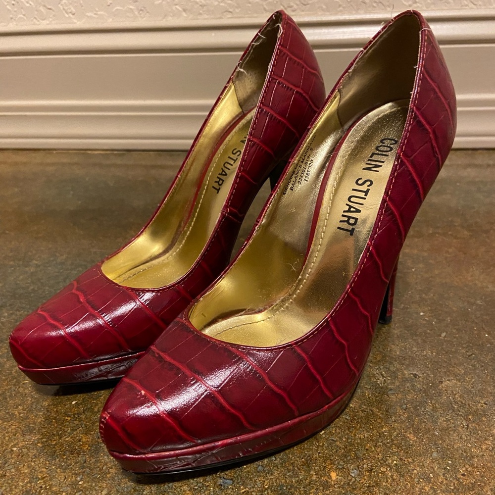 Colin Stuart Leather Red Heels